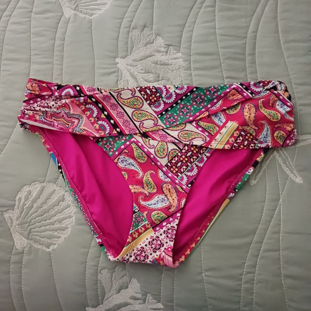 Bleu Rod Beattie Multicolor Paisley Bikini Top